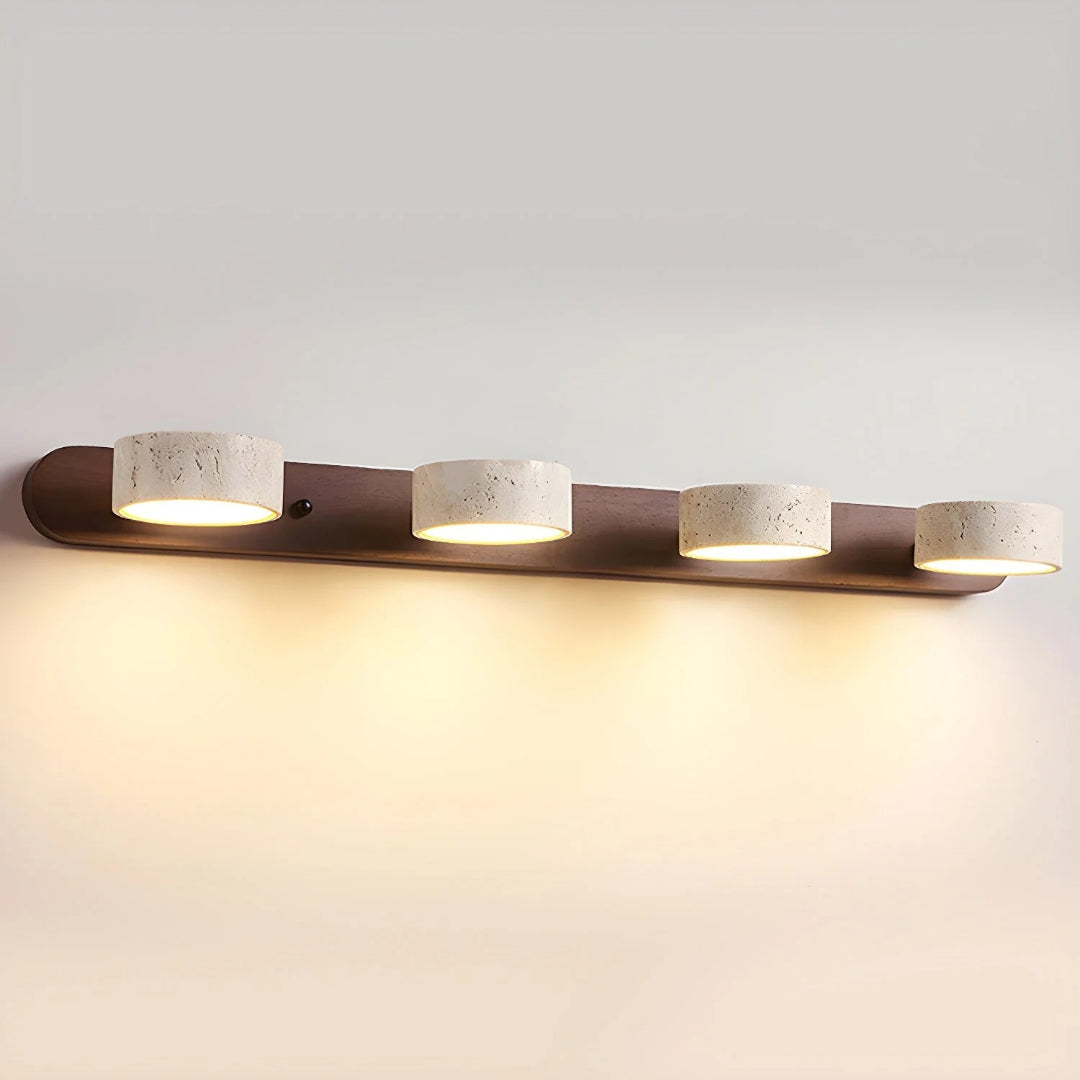 Minimalistische Travertin Dubbele Wandlamp