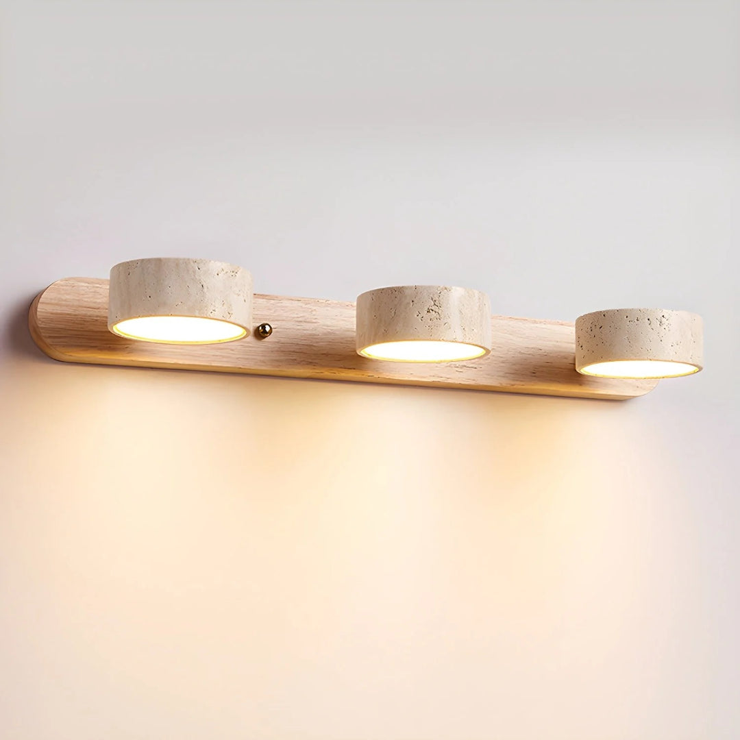 Minimalistische Travertin Dubbele Wandlamp