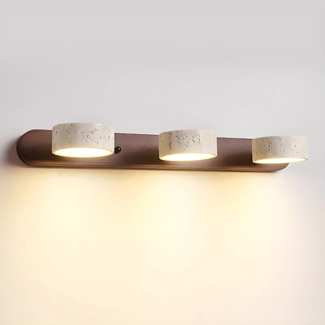 Minimalistische Travertin Dubbele Wandlamp