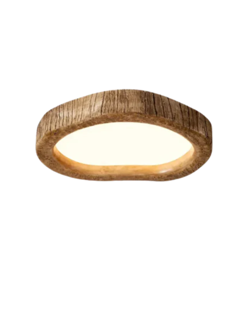 Rustieke houten LED plafondlamp