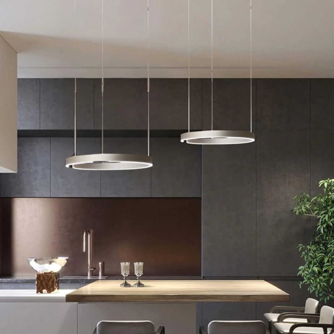 Cirkelvormige LED metalen hanglamp
