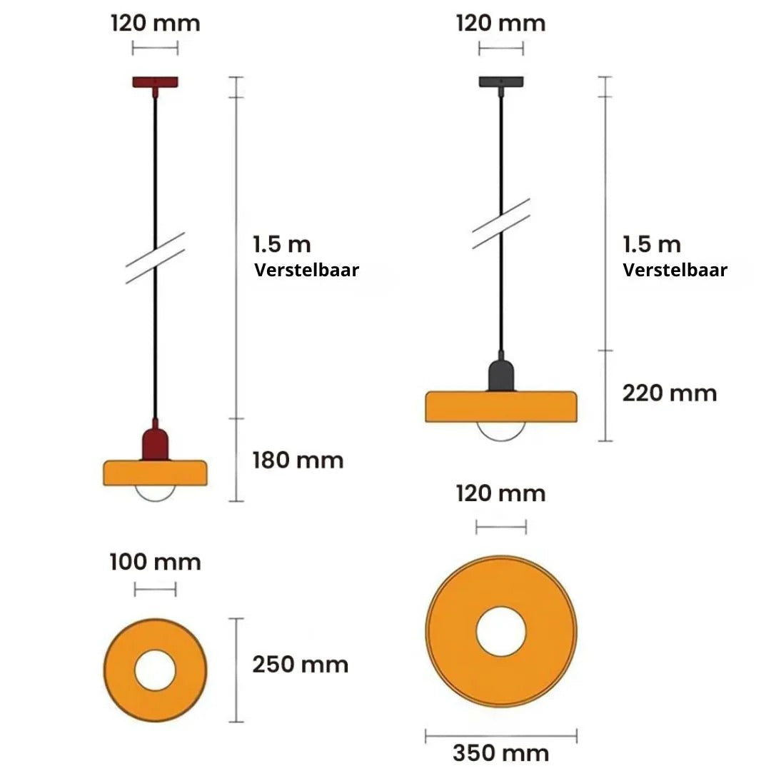 Retro metalen hanglamp