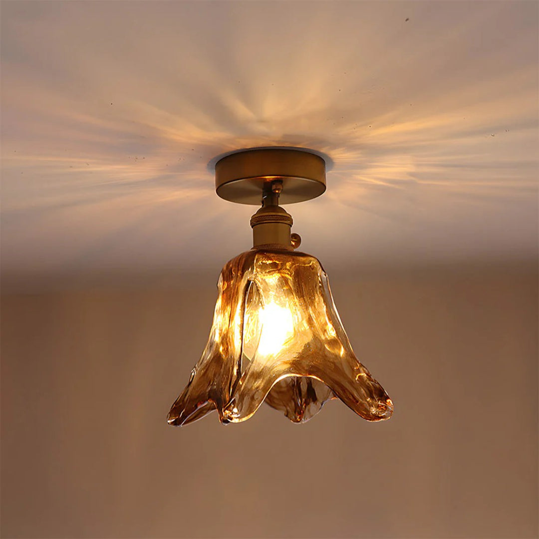 Getextureerde Glazen Plafondlamp