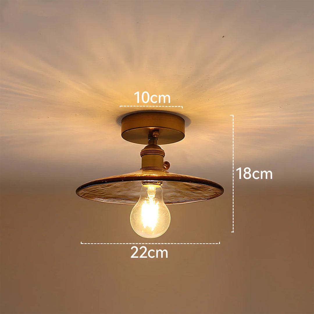 Getextureerde Glazen Plafondlamp