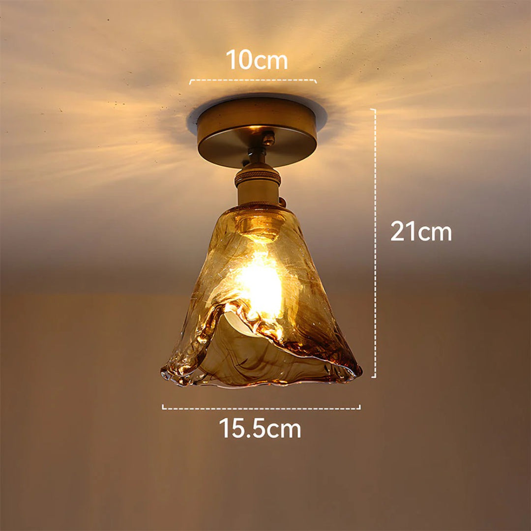 Getextureerde Glazen Plafondlamp