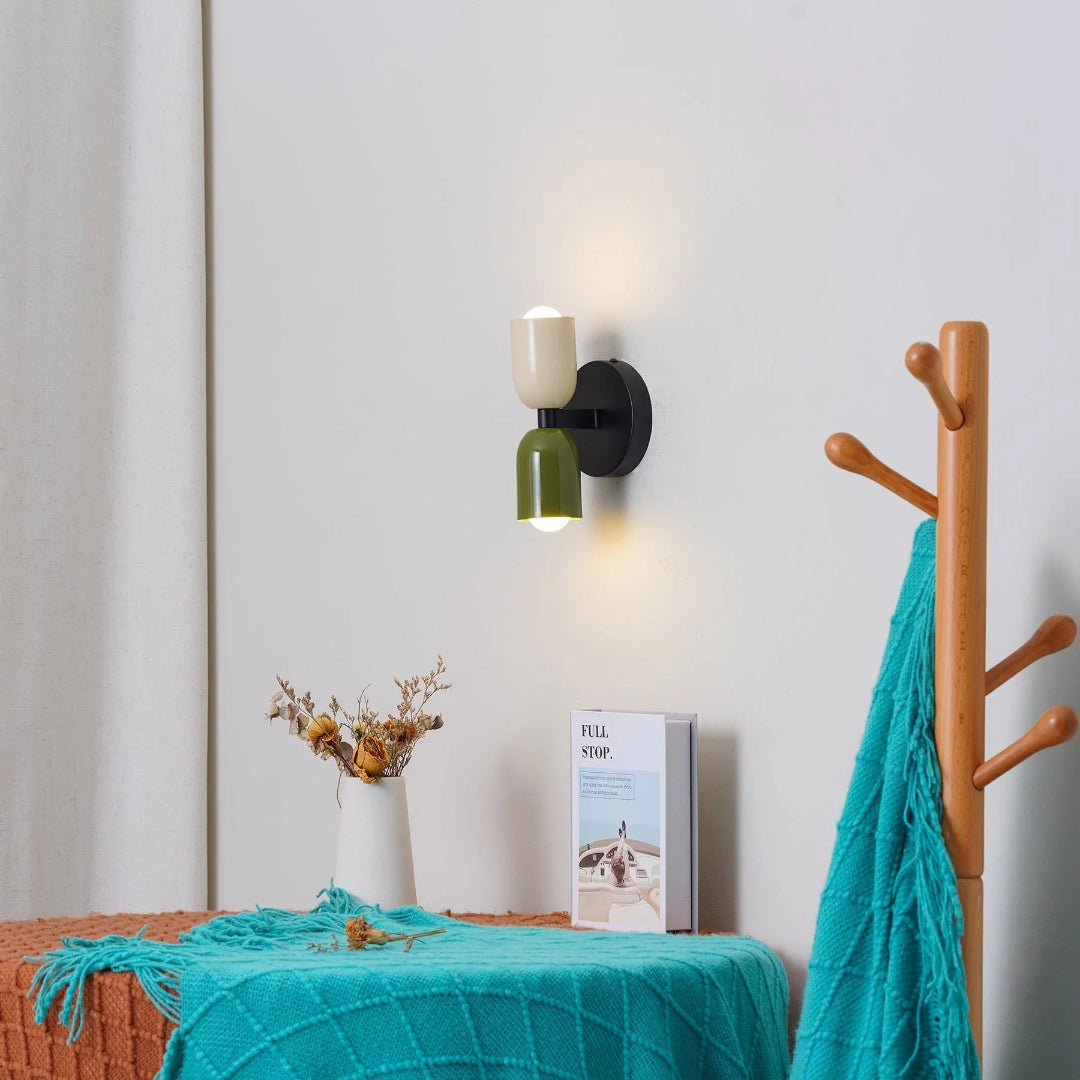 Hedendaagse metalen glazen wandlamp