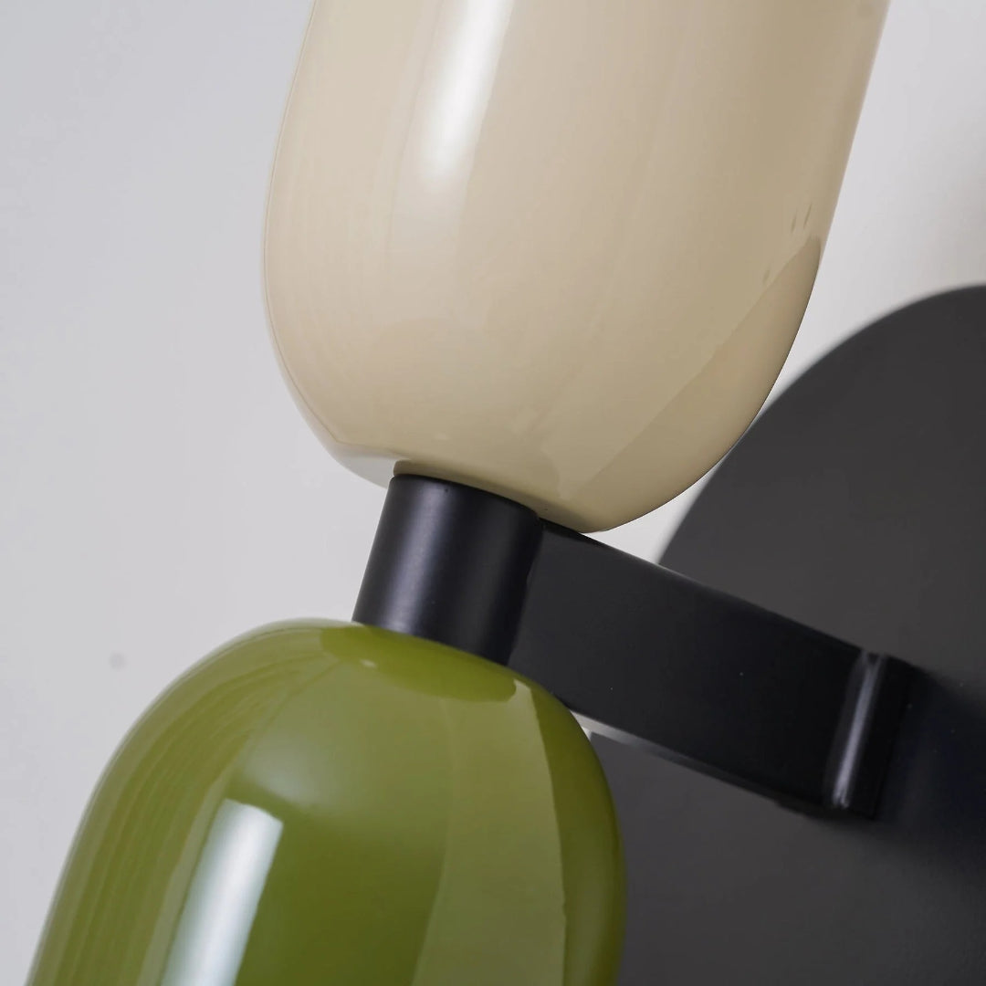 Hedendaagse metalen glazen wandlamp