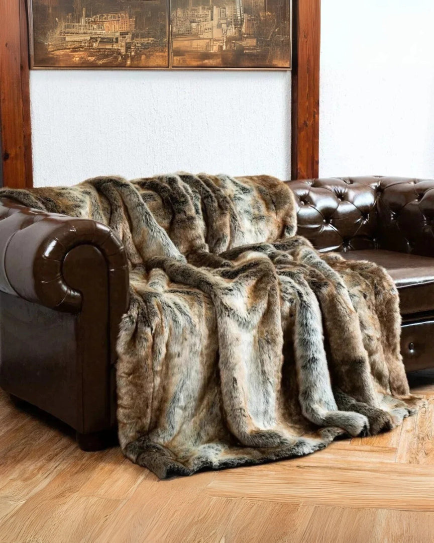 Klassieke faux fur plaid