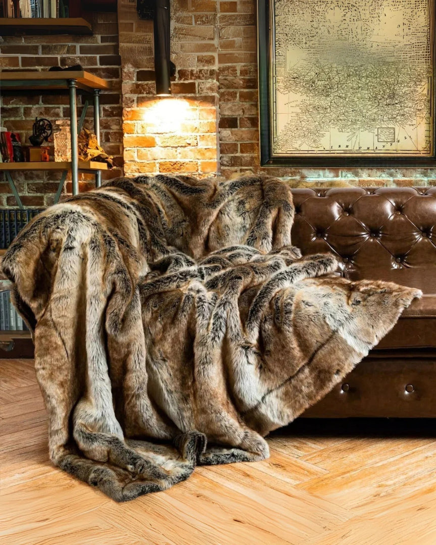 Klassieke faux fur plaid