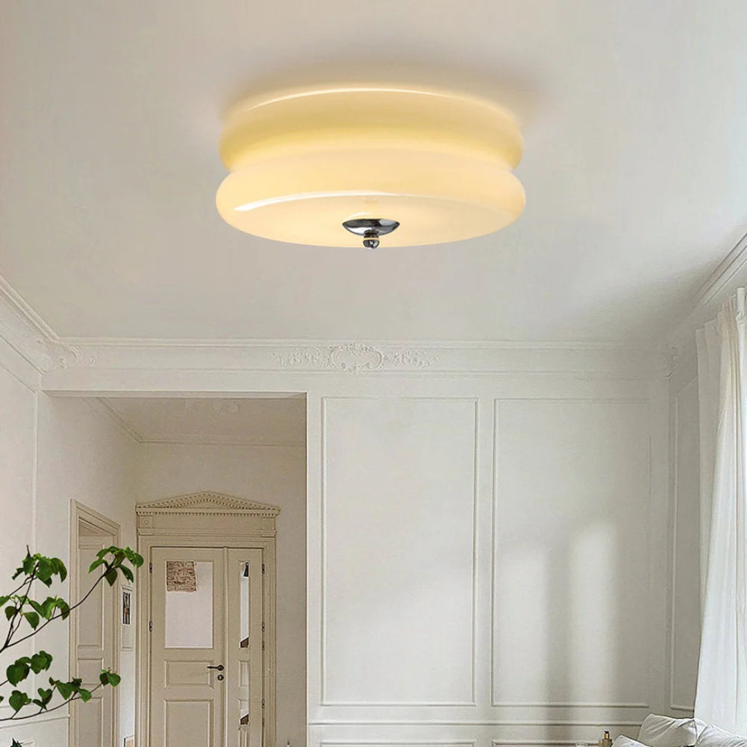 Art deco glazen plafondlamp