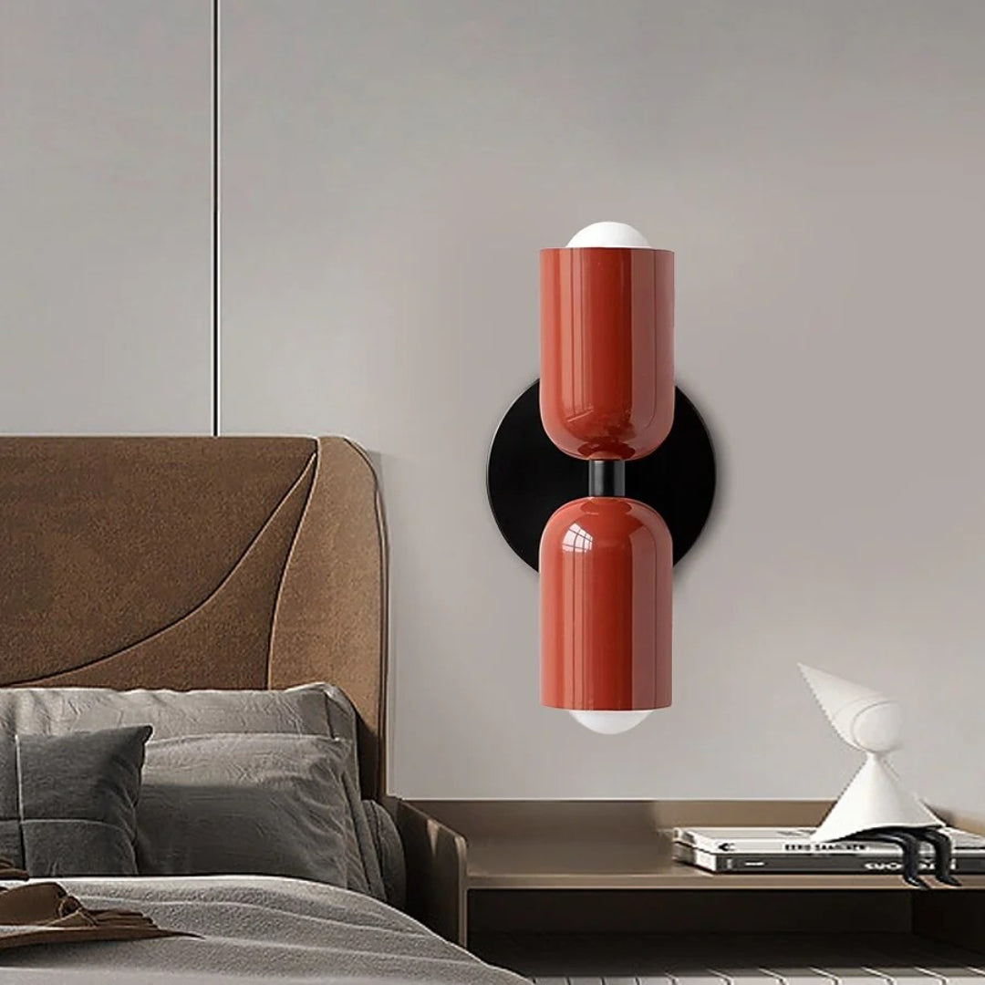 Hedendaagse metalen glazen wandlamp