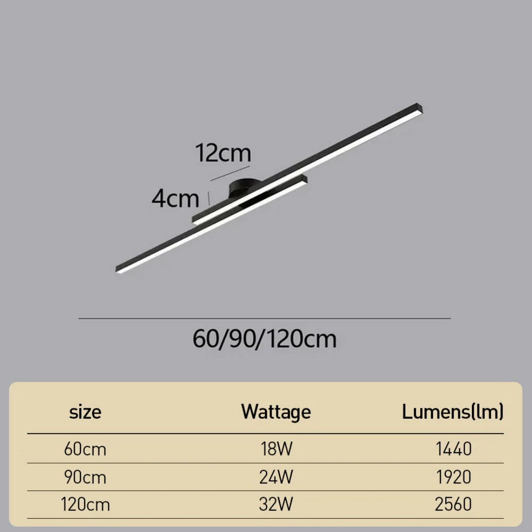 Moderne lineaire LED plafondlamp