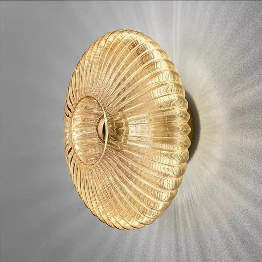 Getextureerde glazen wandlamp