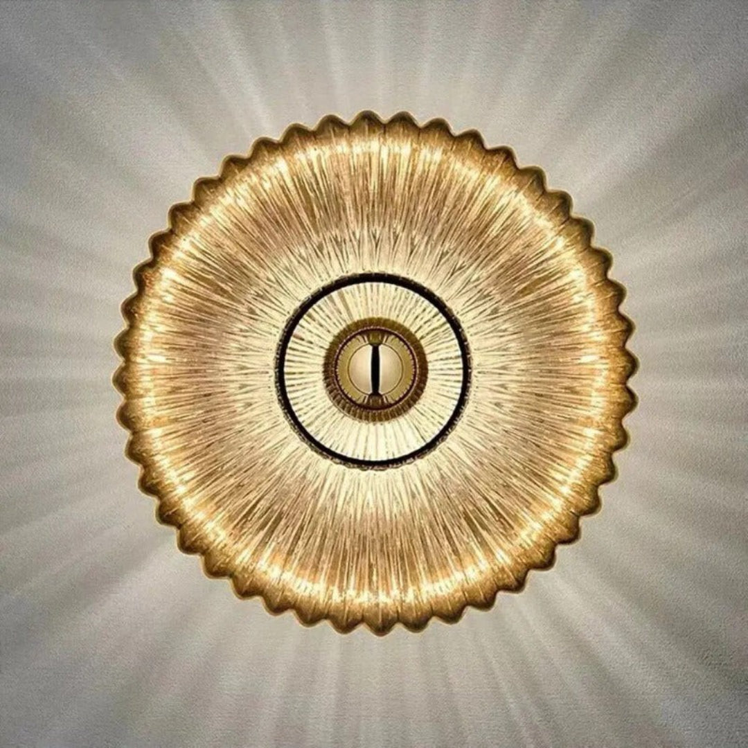 Getextureerde glazen wandlamp