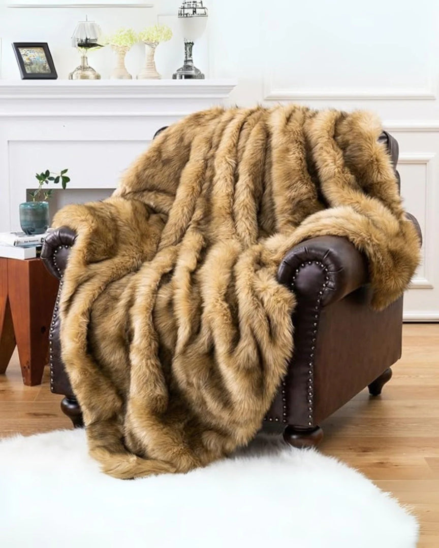 Klassieke faux fur plaid