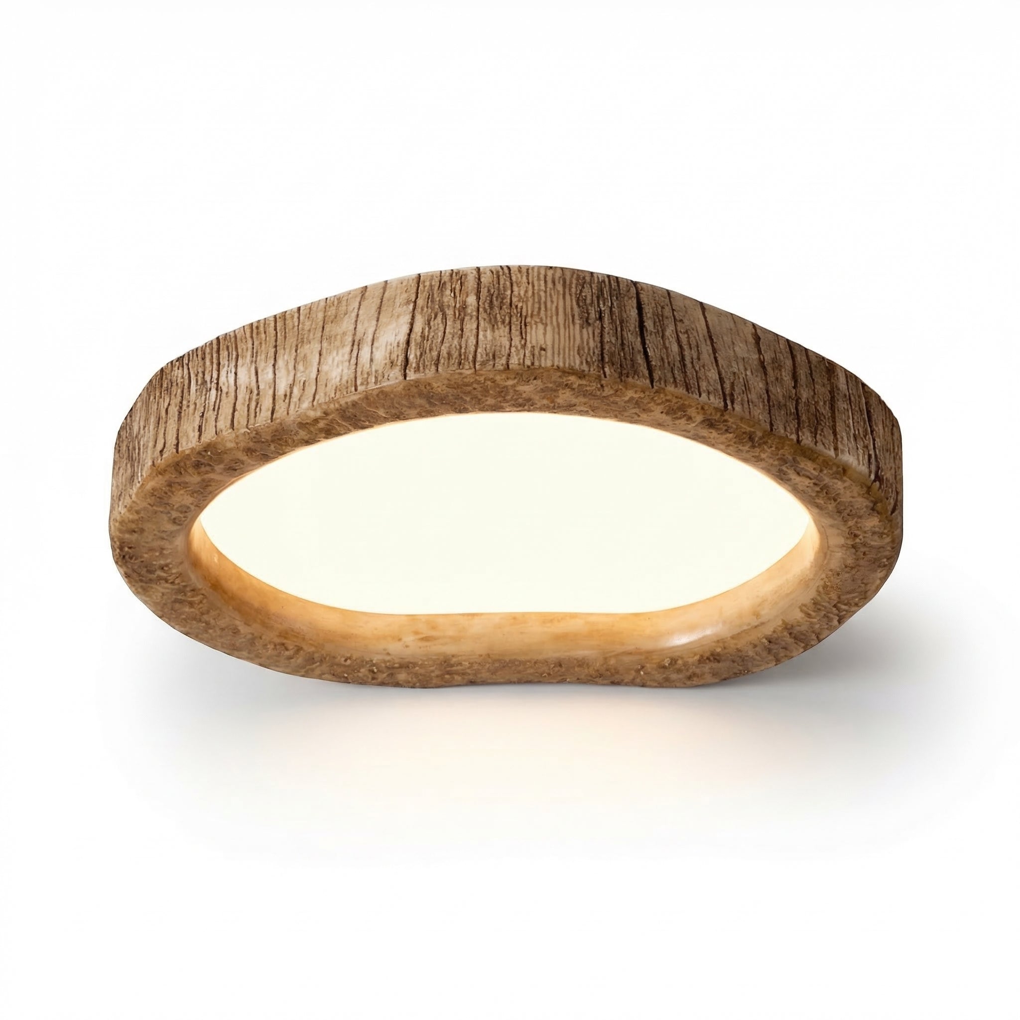 Rustieke Houten Ovale Plafondlamp