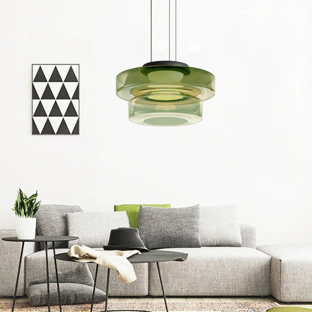 Gelaagde glazen LED hanglamp