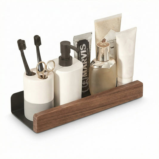 Minimalistische houten wandplank