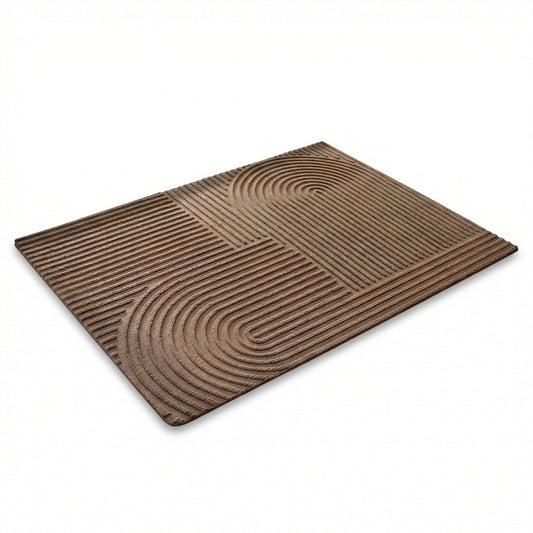 Geometrische getextureerde vezel deurmat