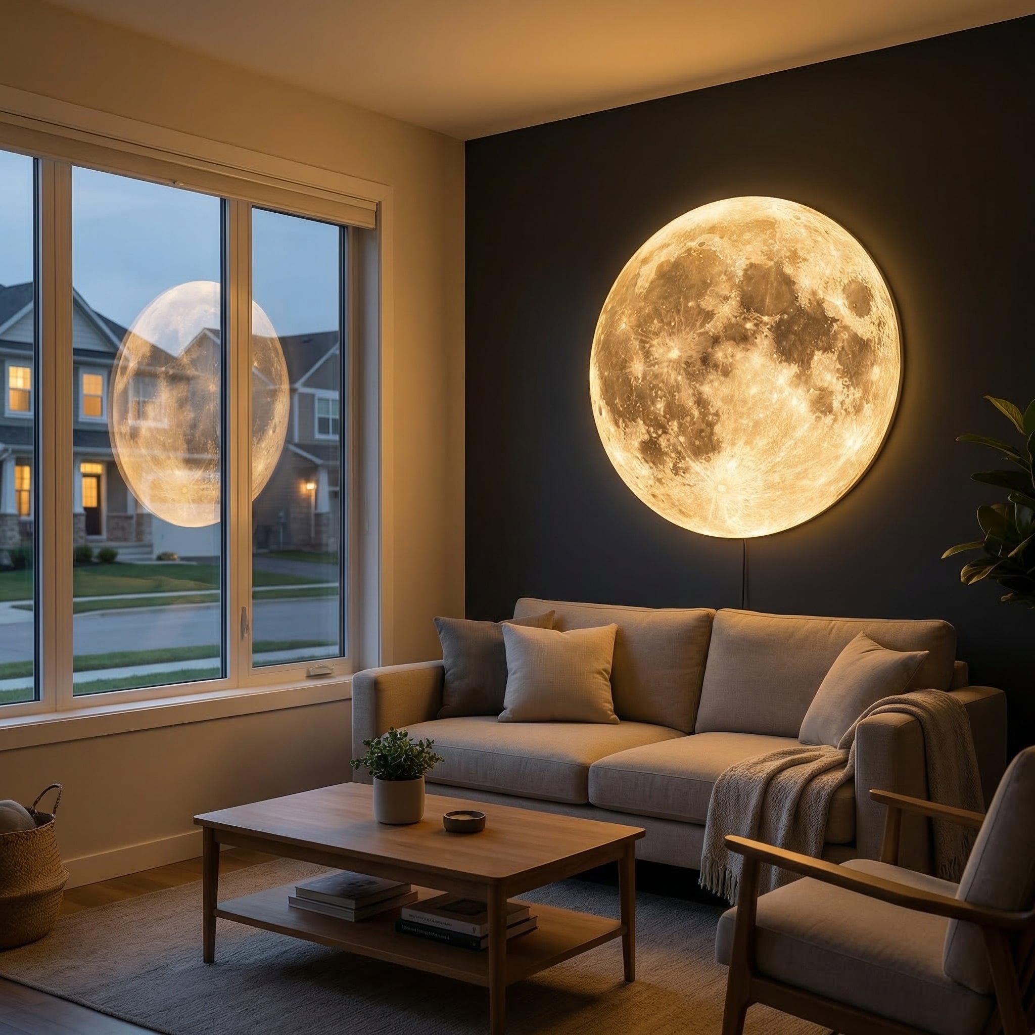 Maanontwerp Wandlamp