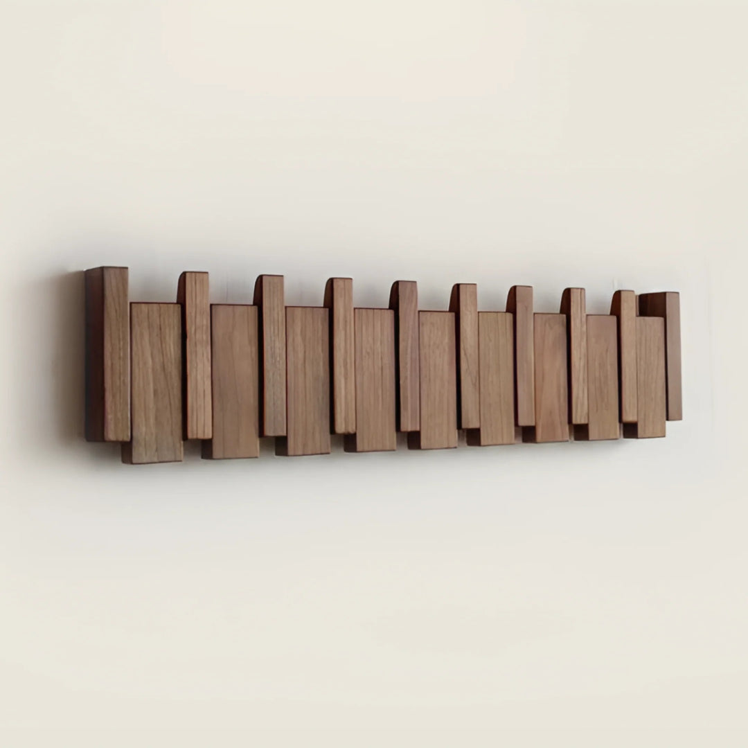 Scandinavische houten opvouwbare kapstok