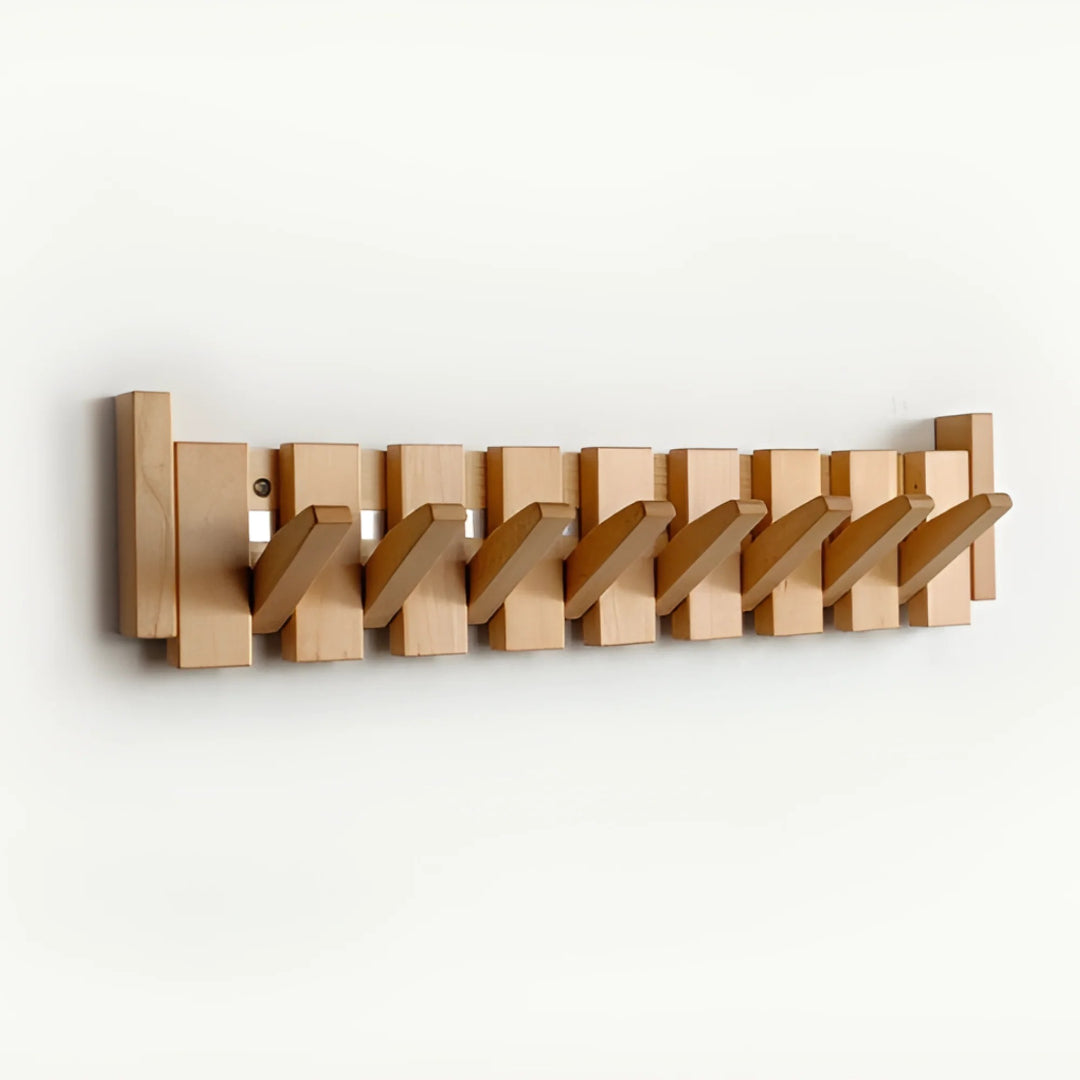Scandinavische houten opvouwbare kapstok