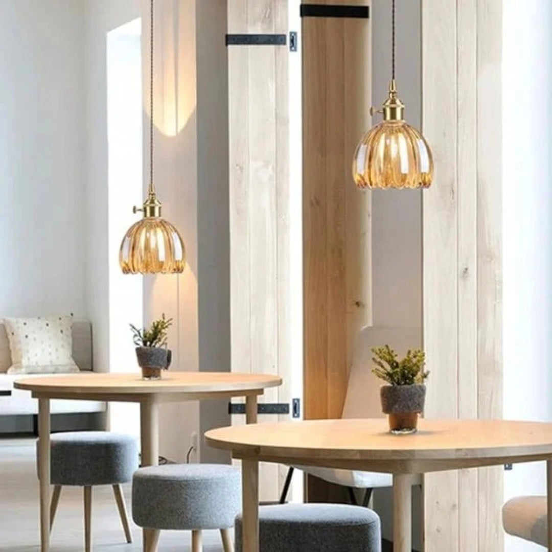 Vintage Glazen Hanglamp