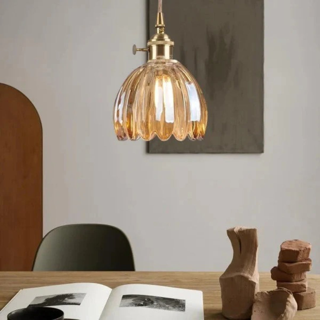 Vintage Glazen Hanglamp