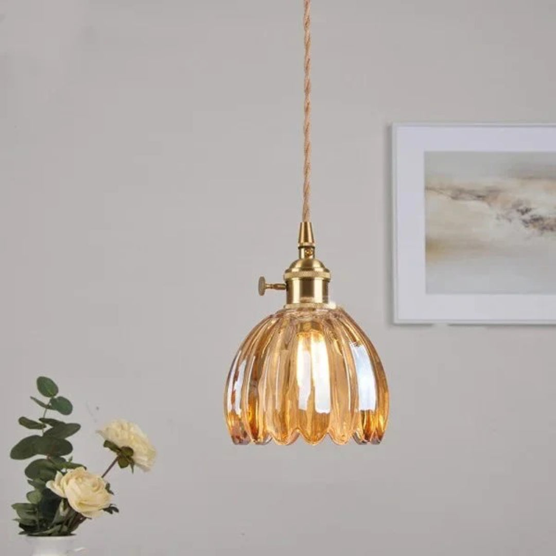 Vintage Glazen Hanglamp