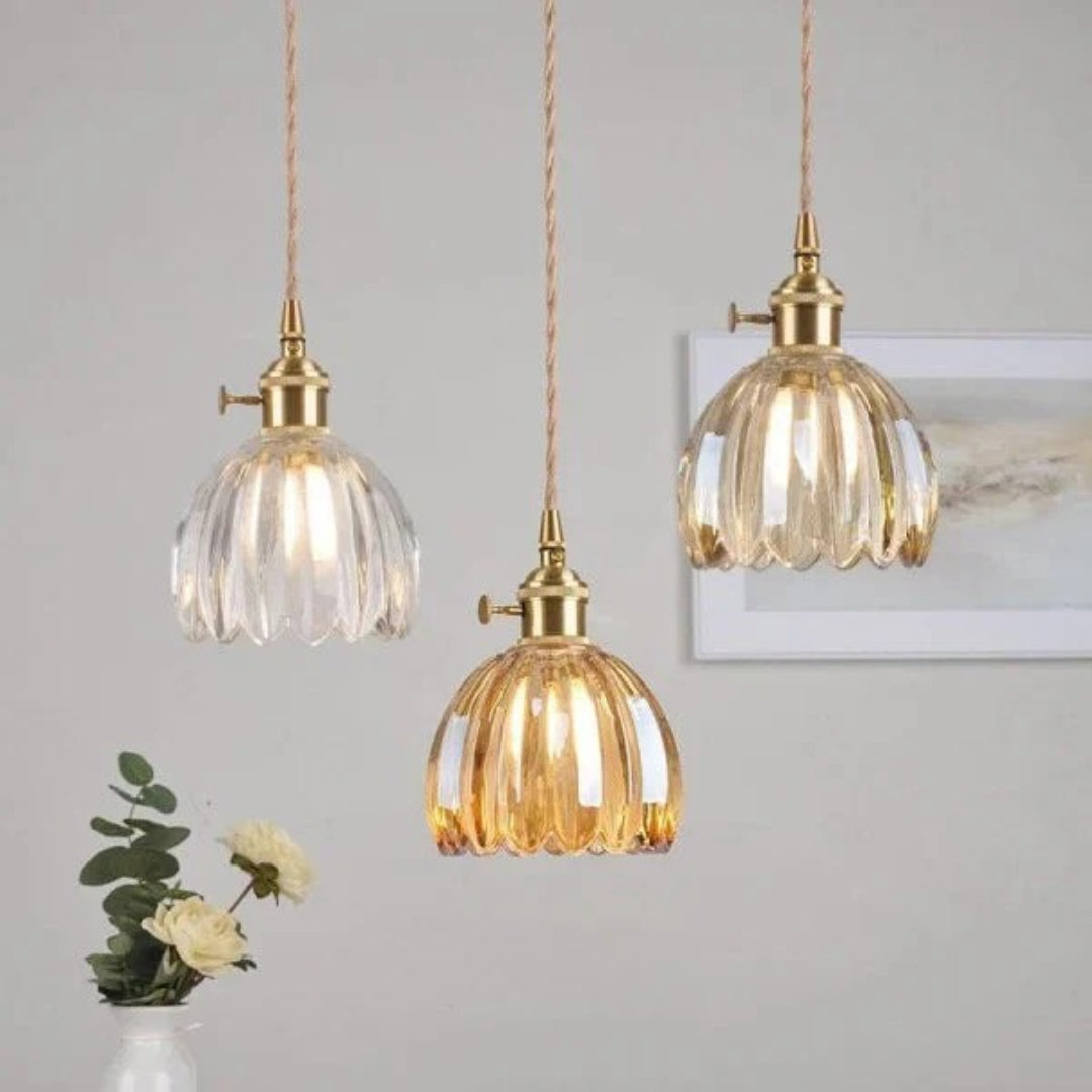 Vintage Glazen Hanglamp