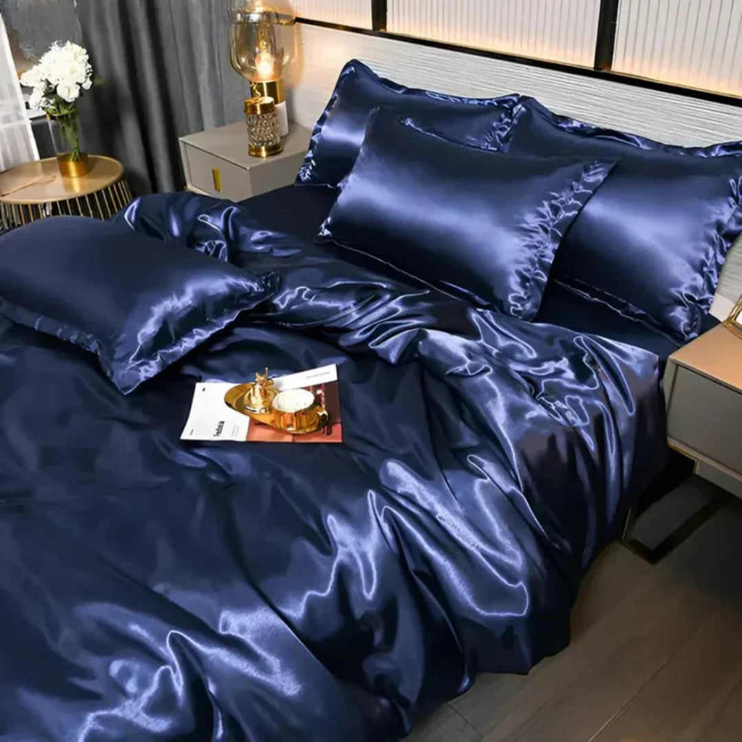 Zijden satijnen beddengoedset