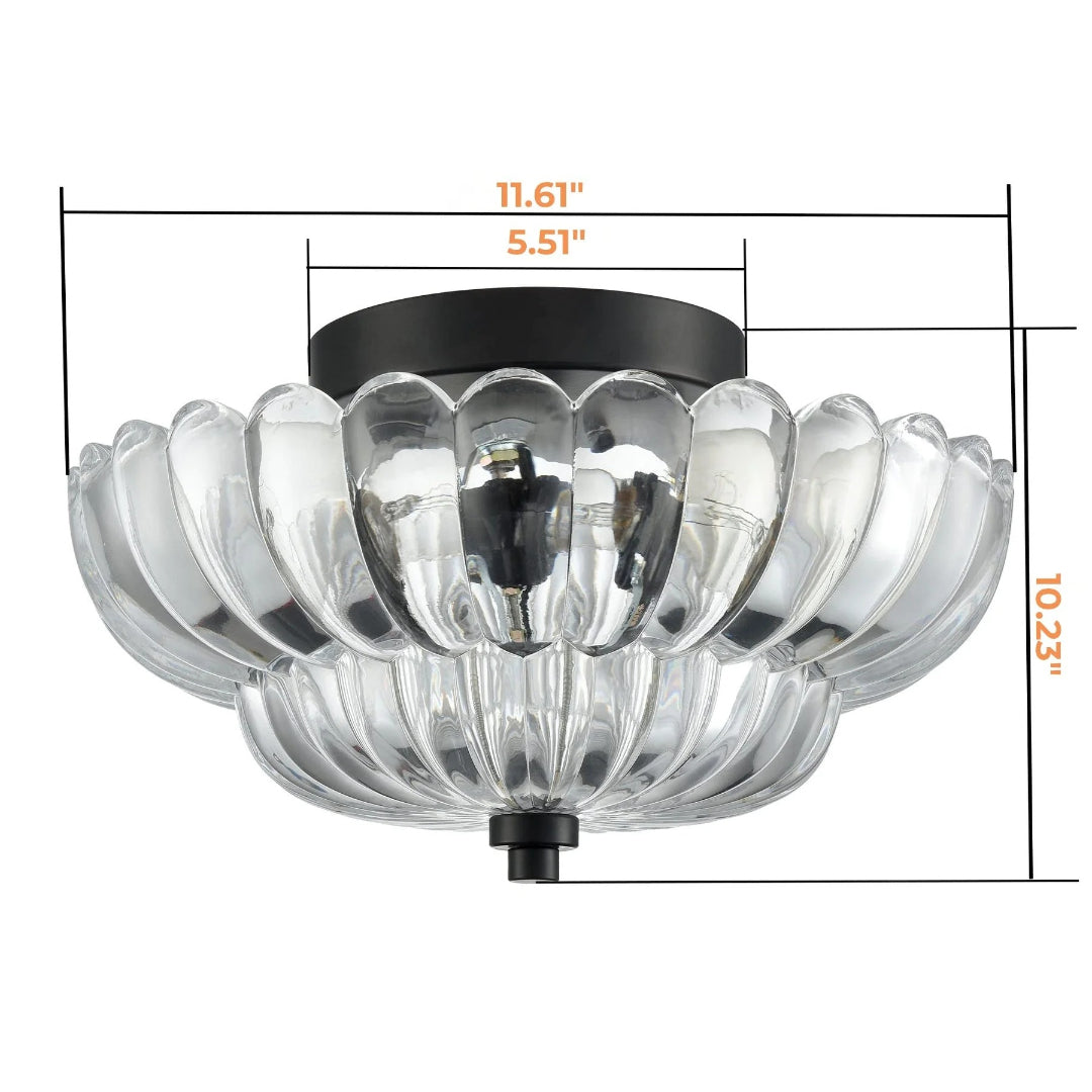 Vintage Glazen Plafondlamp