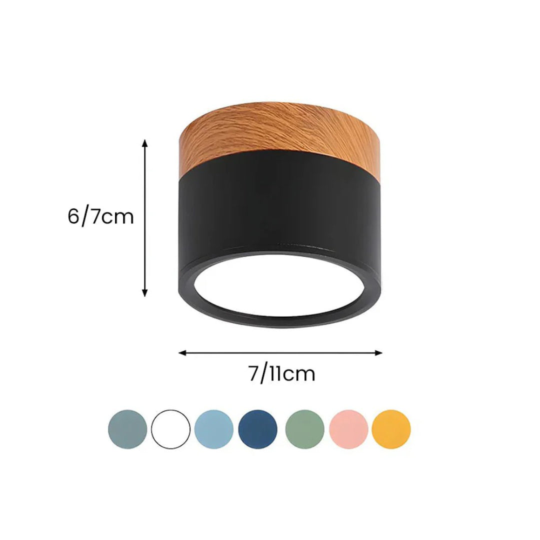 Nordische houten plafondlamp