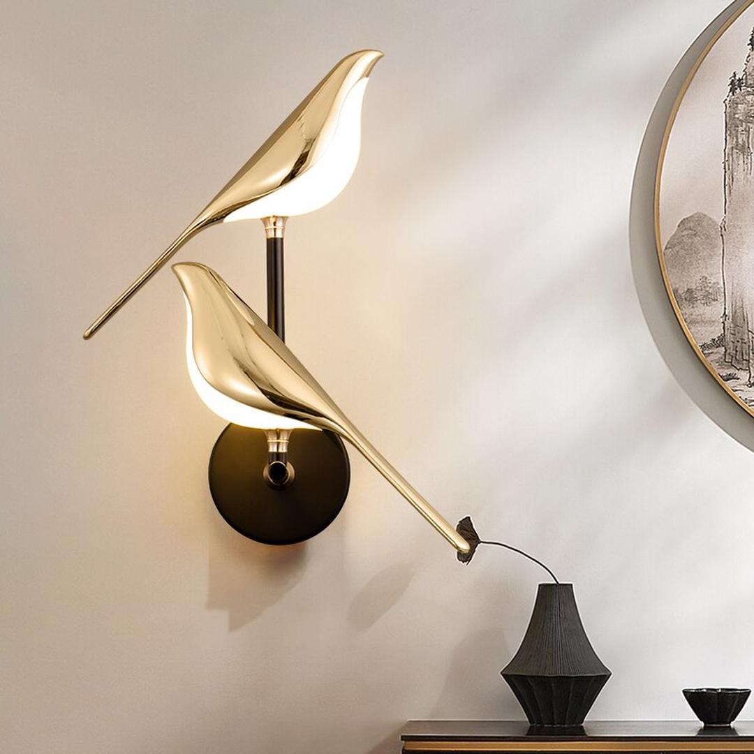 Eigentijdse Vogel LED Wandlamp