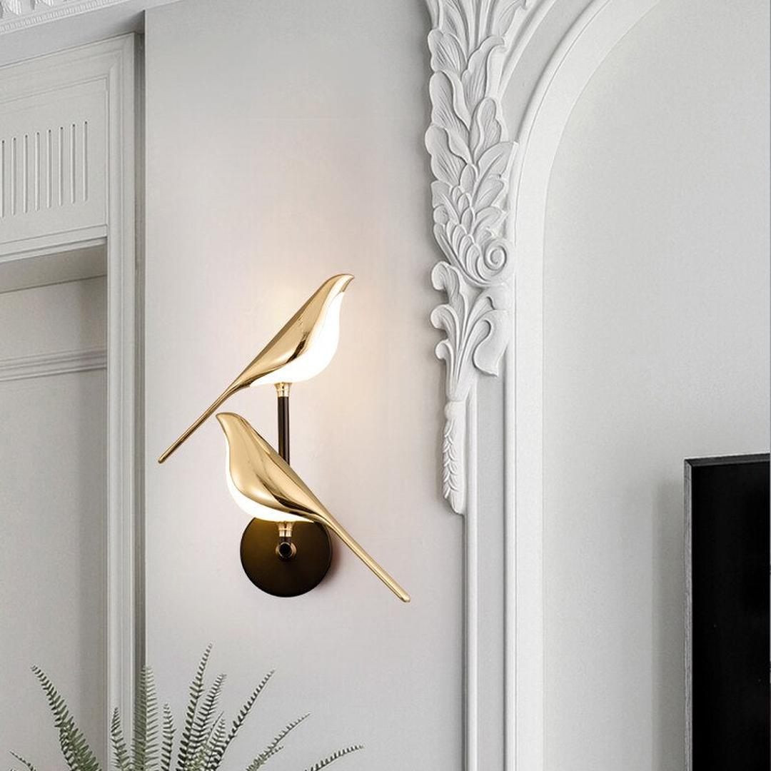 Eigentijdse Vogel LED Wandlamp