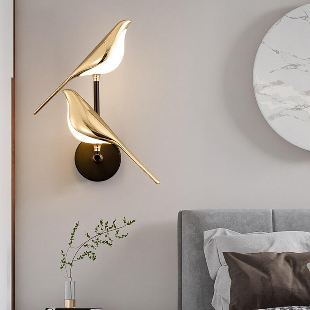 Eigentijdse Vogel LED Wandlamp
