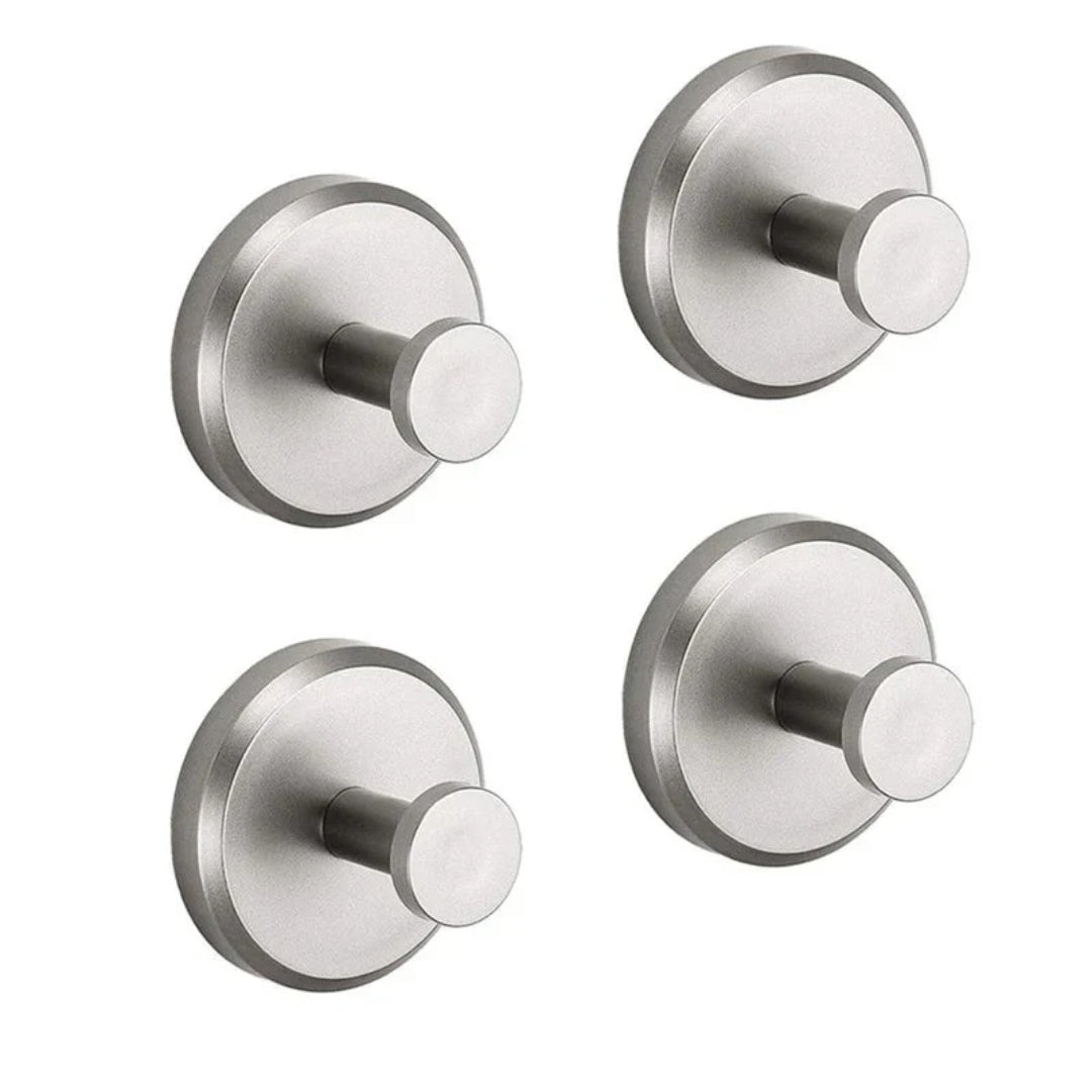 Ronde metalen zuignap wandhaak – set van 2