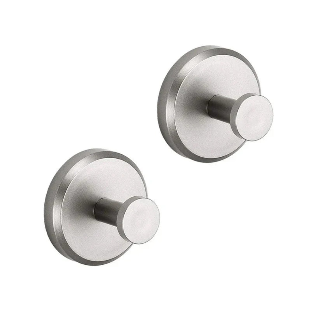 Ronde metalen zuignap wandhaak – set van 2