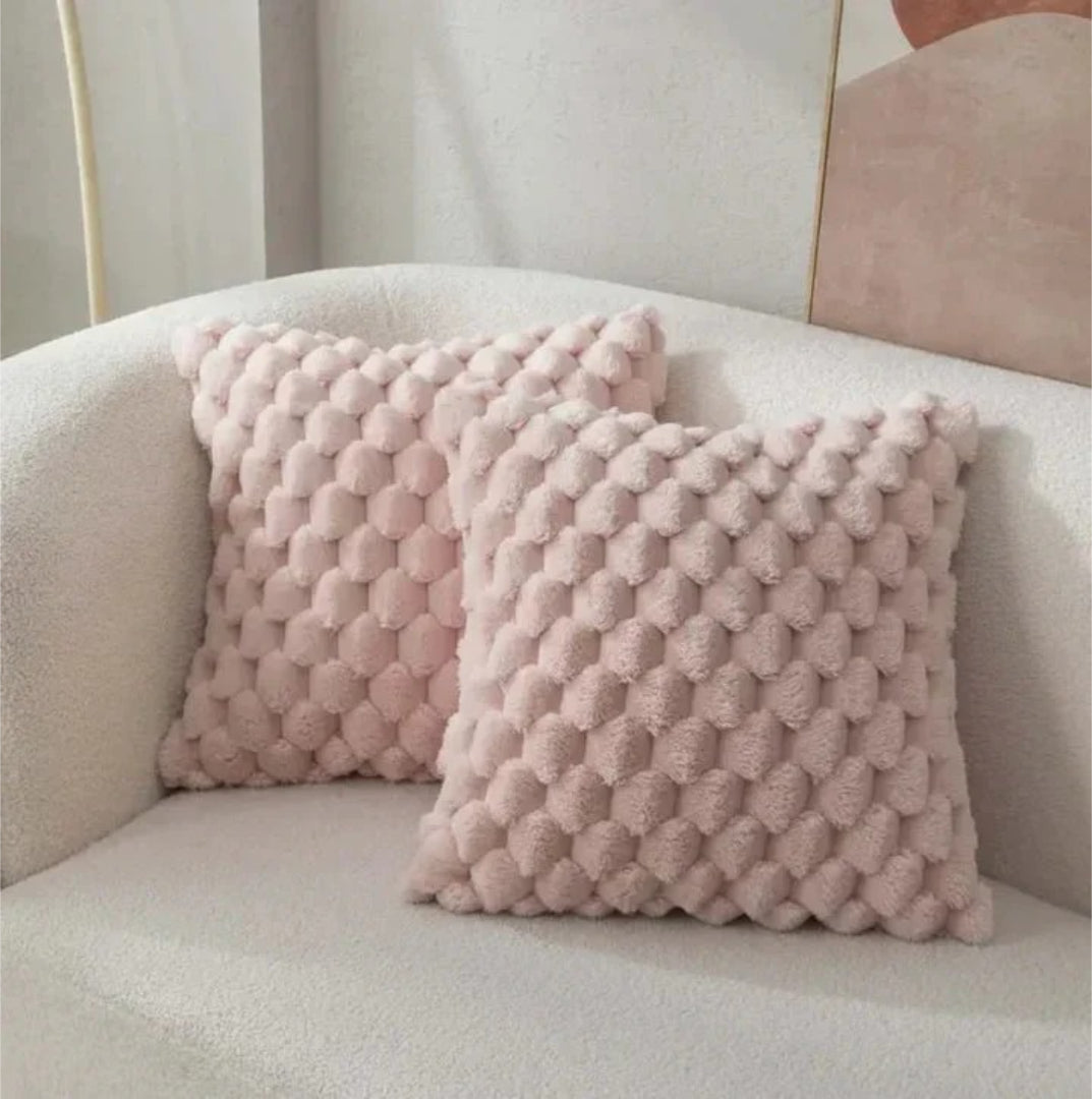 Kussenhoes met bubbeltextuur