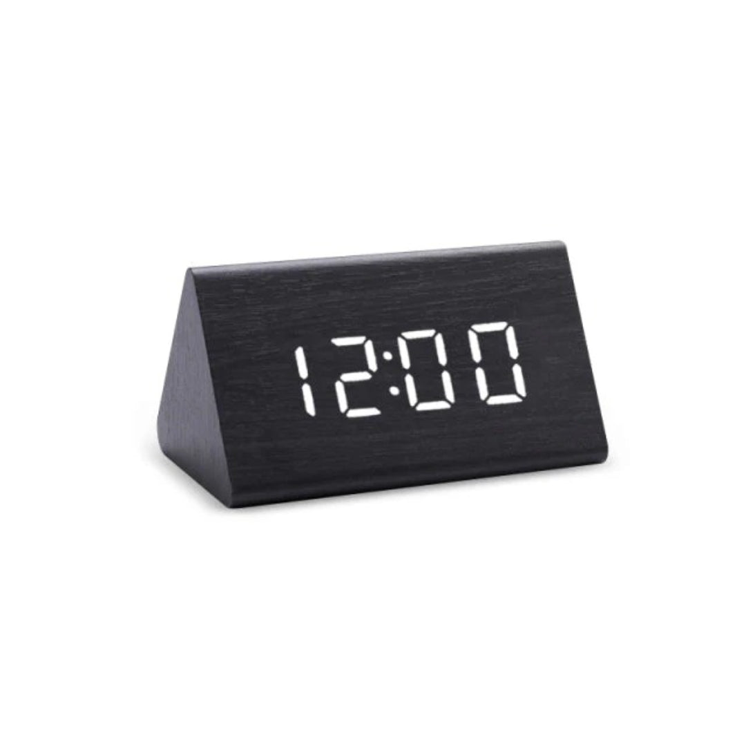 Minimalistische houten LED wekker