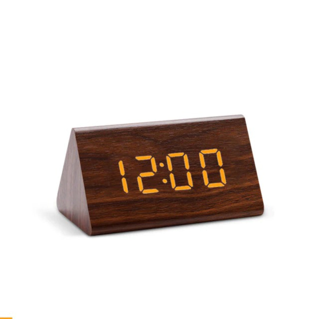 Minimalistische houten LED wekker