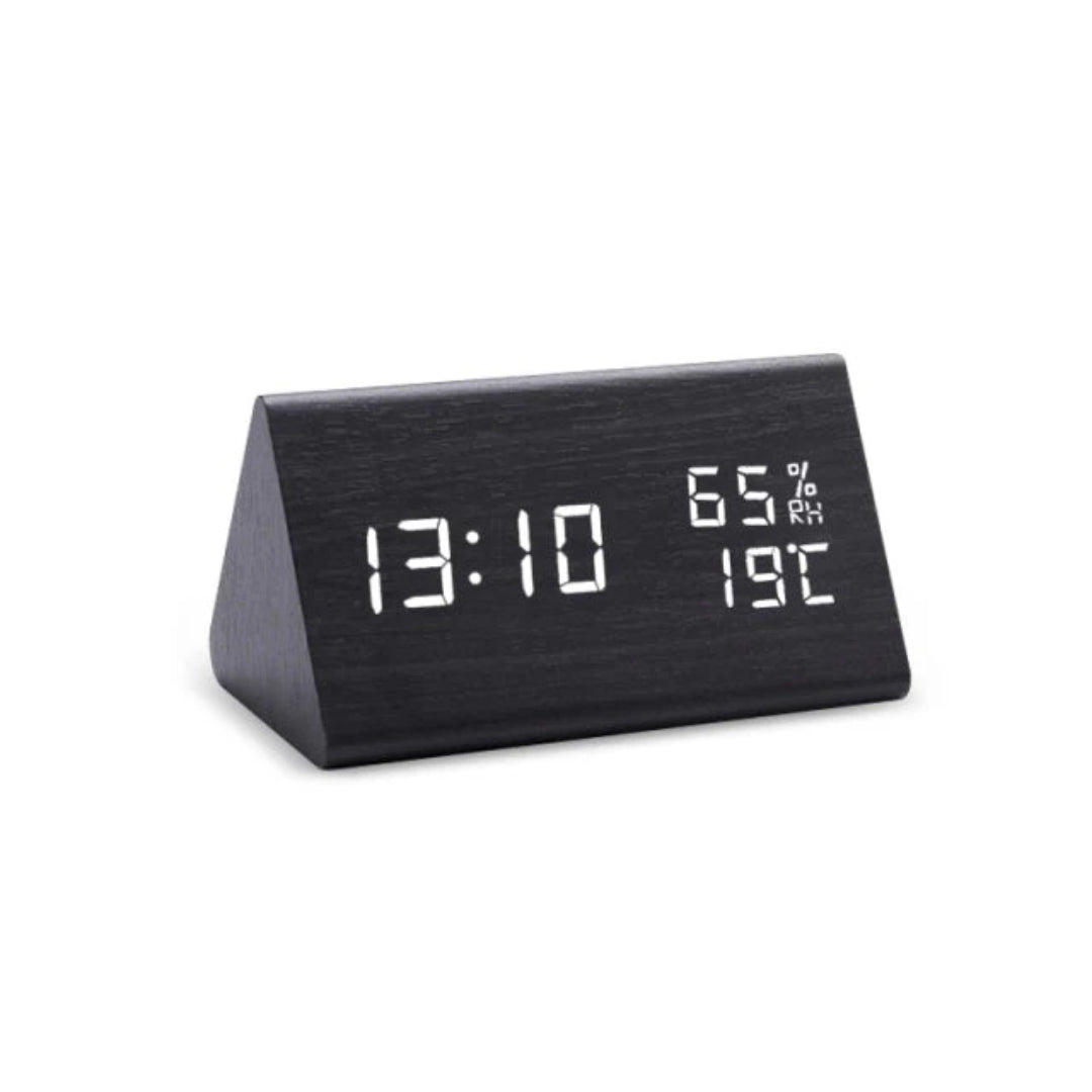 Minimalistische houten LED wekker