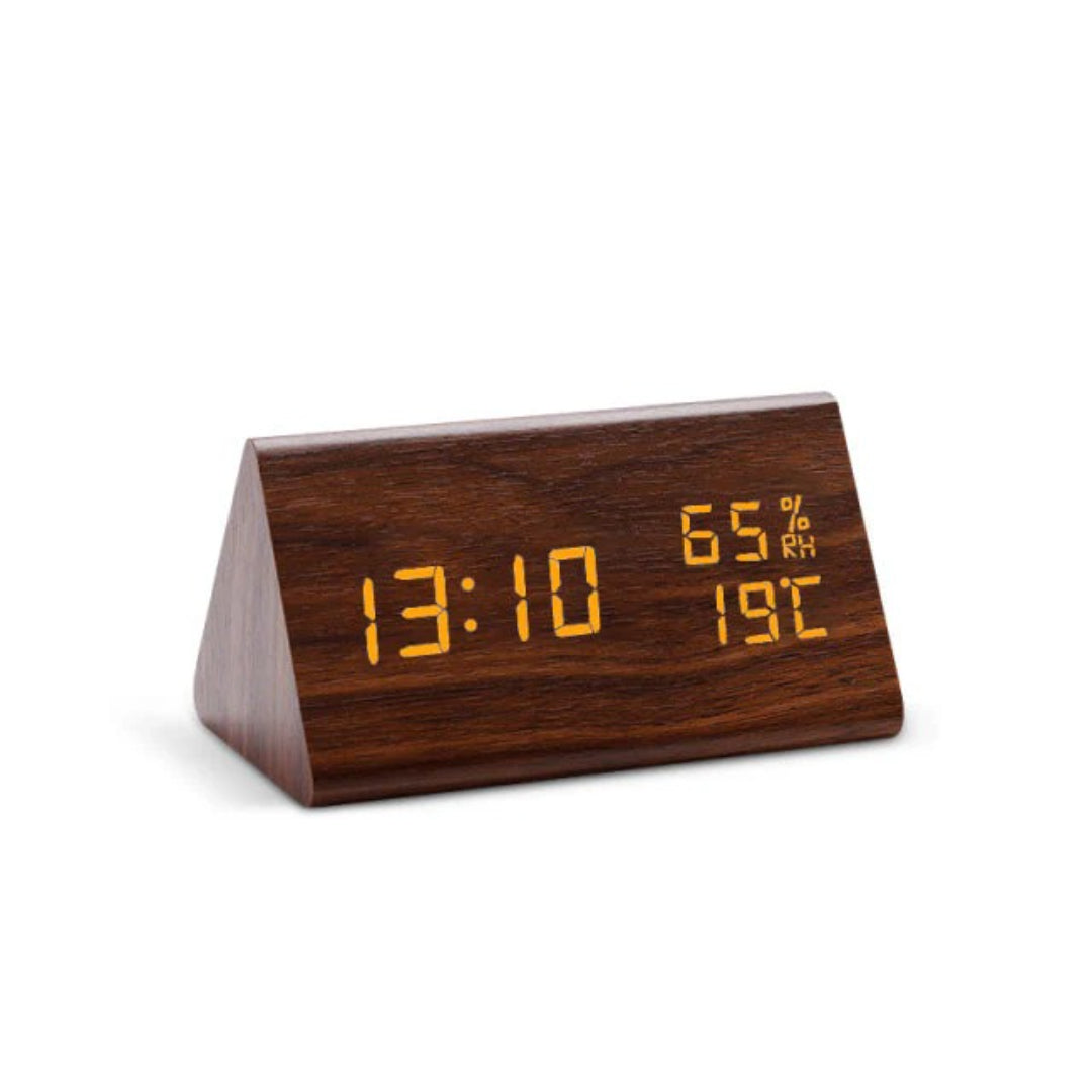 Minimalistische houten LED wekker