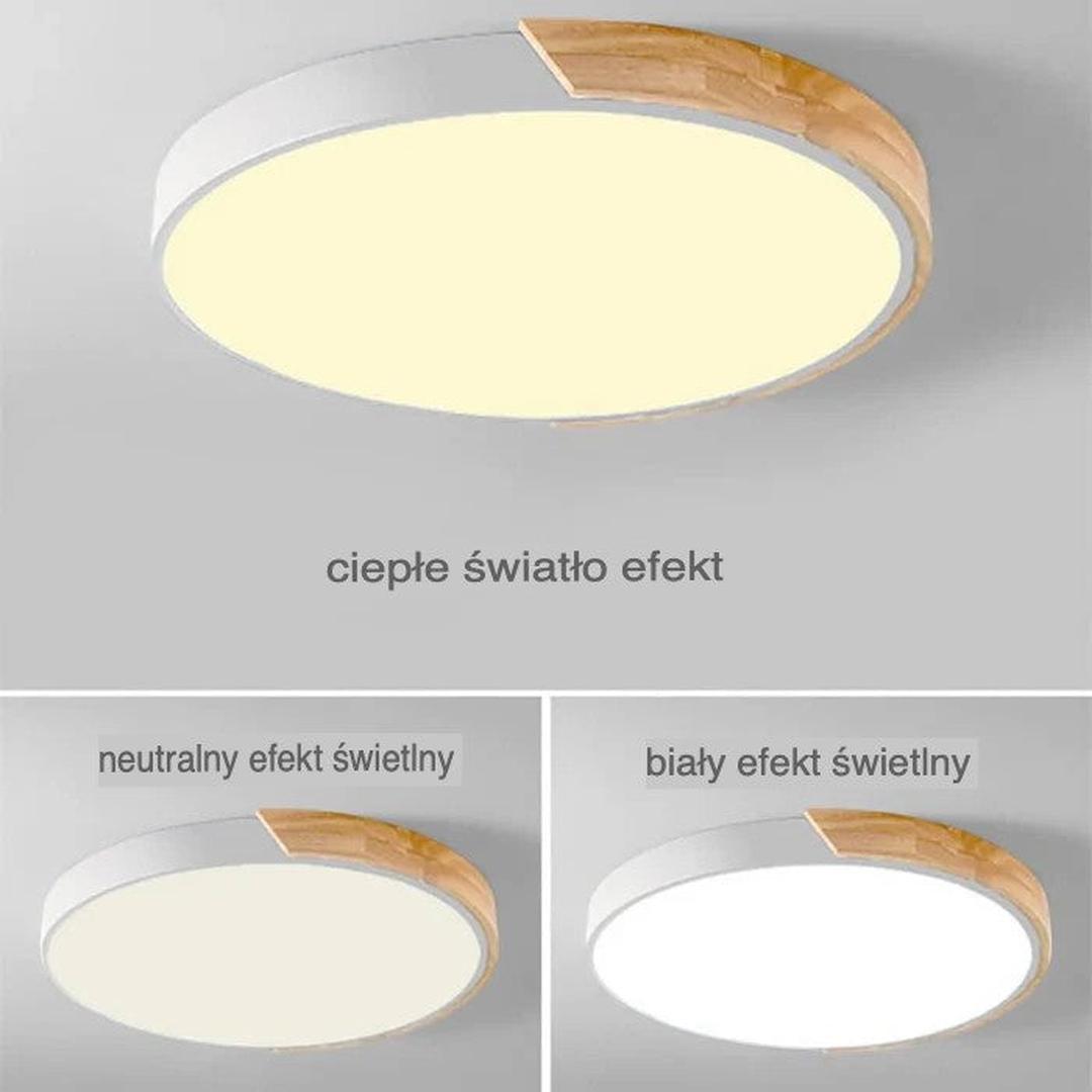 Scandinavische Houten Ronde Plafondlamp