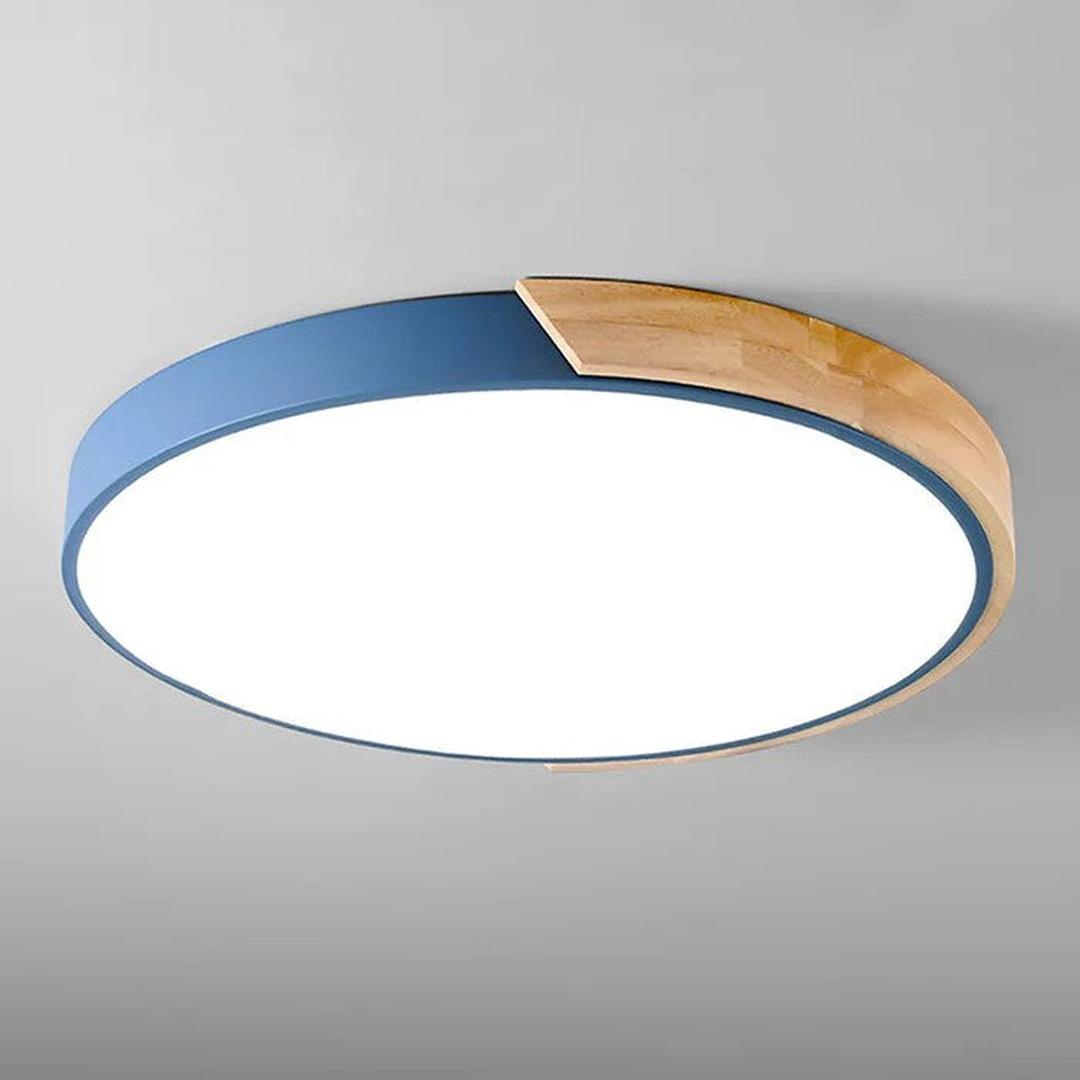 Scandinavische Houten Ronde Plafondlamp