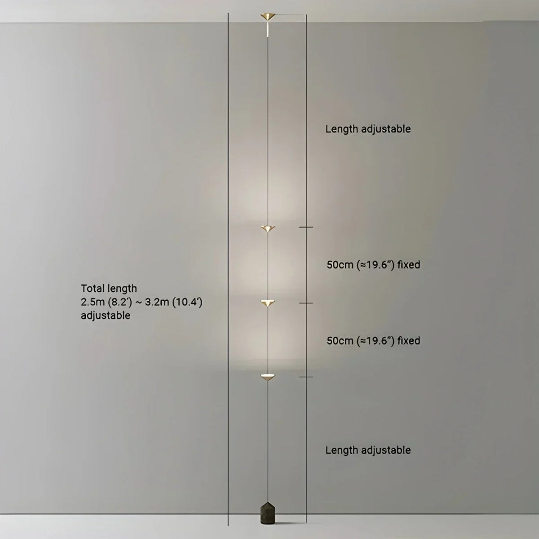 Verticale LED vloerlamp