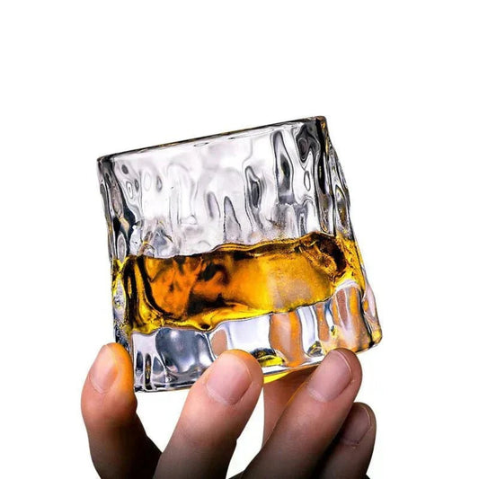 Getextureerde glazen whisky tumbler