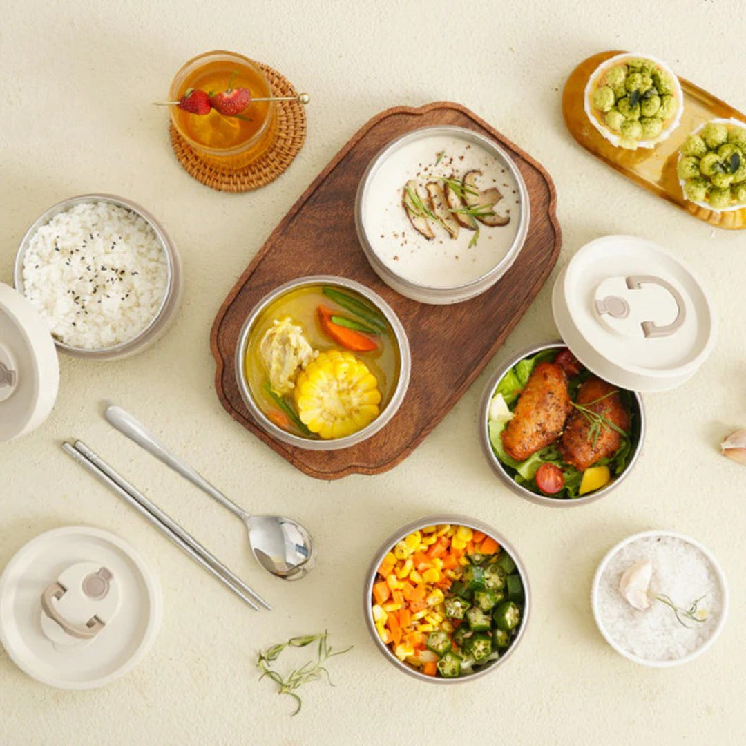 Geïsoleerde lunchbox met meerdere lagen