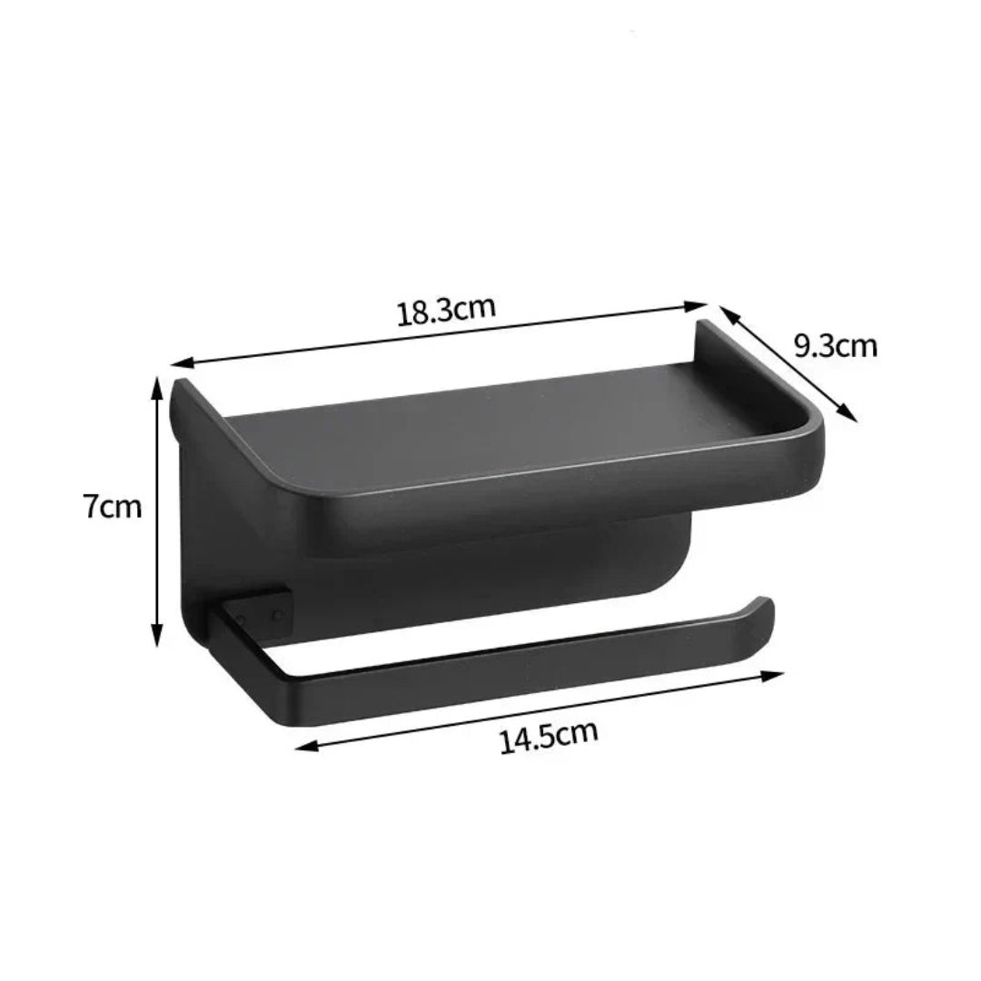 Wandgemonteerde metalen toiletrolhouder