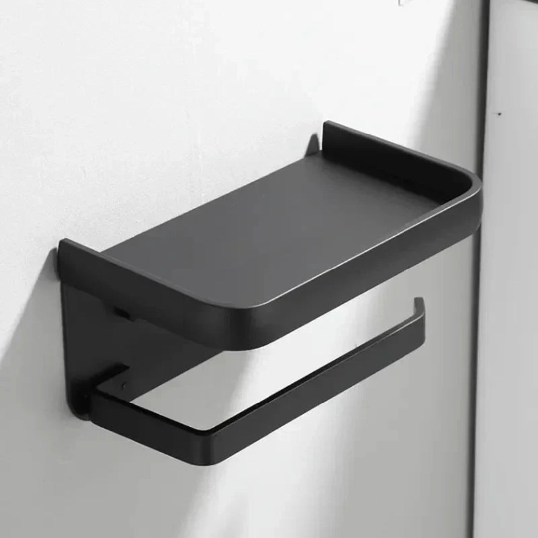 Wandgemonteerde metalen toiletrolhouder